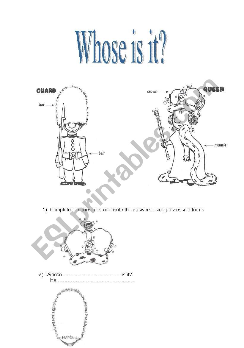 Whose is it? worksheet