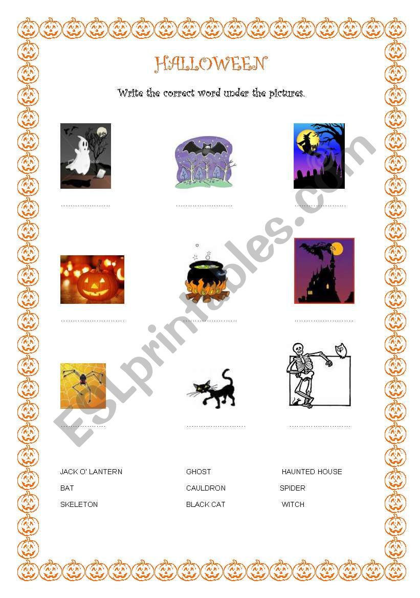 HALLOWEEN worksheet