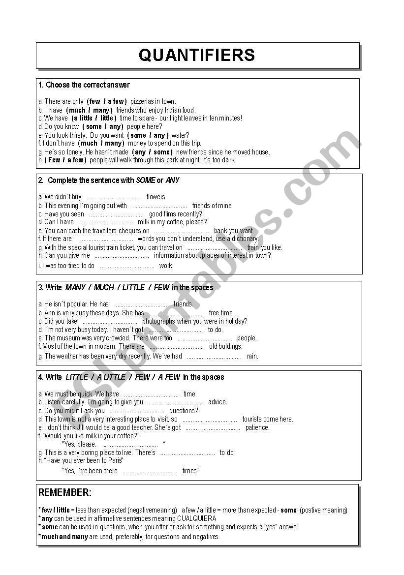 quantifiers worksheet