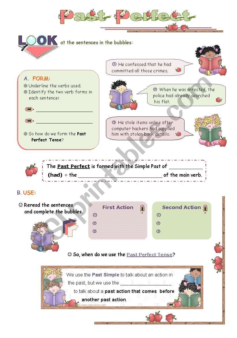 The Past Perfect Tense: Use and Form + Practice: Past Simple or Past Perfect?  - Inductive Approach