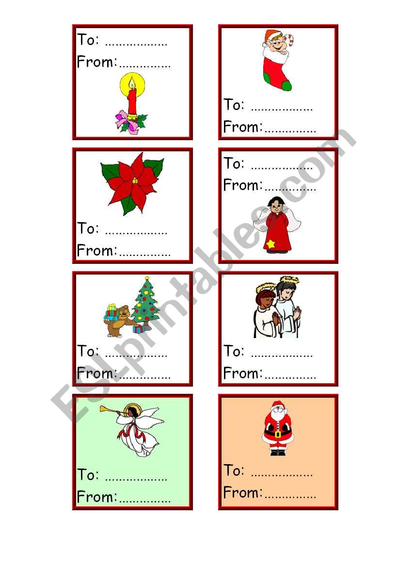 Christmas cards for gift -  (to-from) 2-3