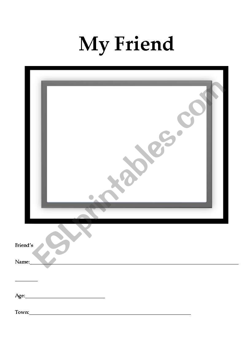 My Friend  worksheet