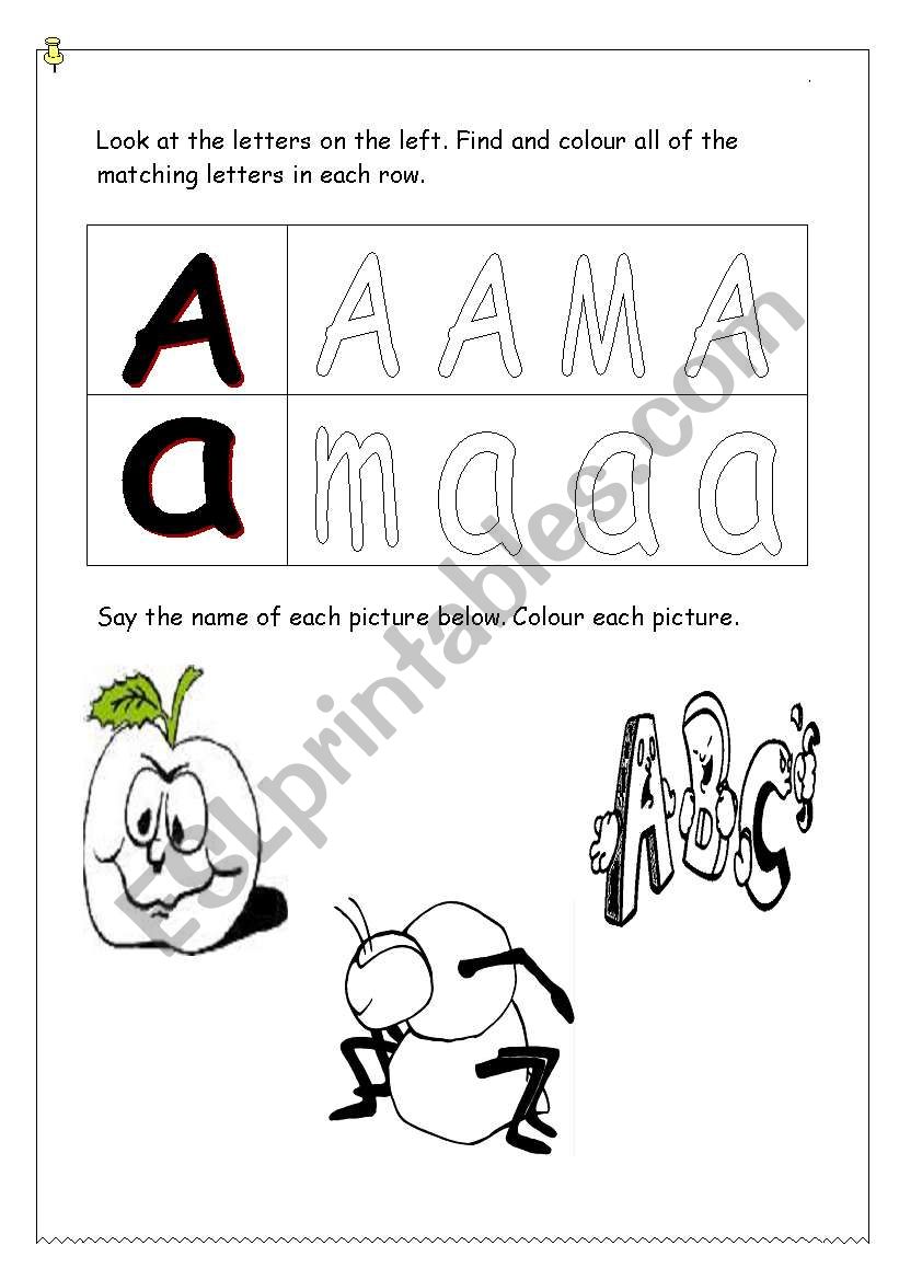 say and color worksheet