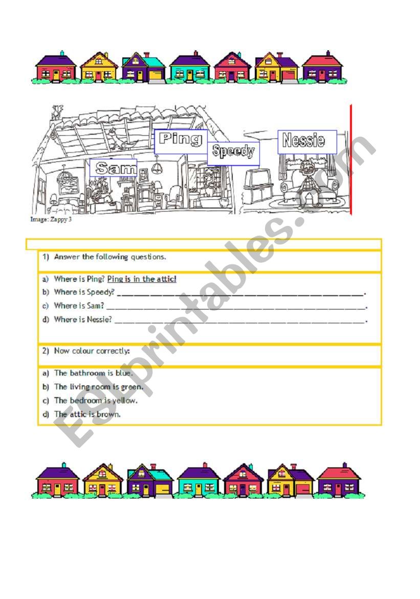 My house worksheet