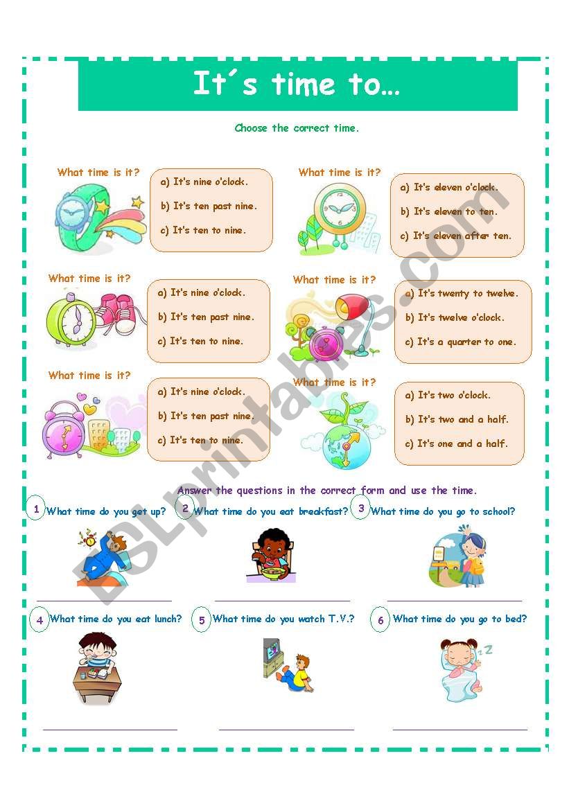 TIME AND PRESENT SIMPLE! worksheet