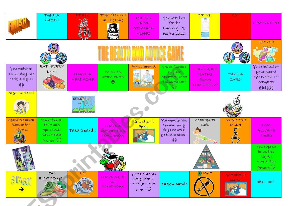 Modal health and sport board game