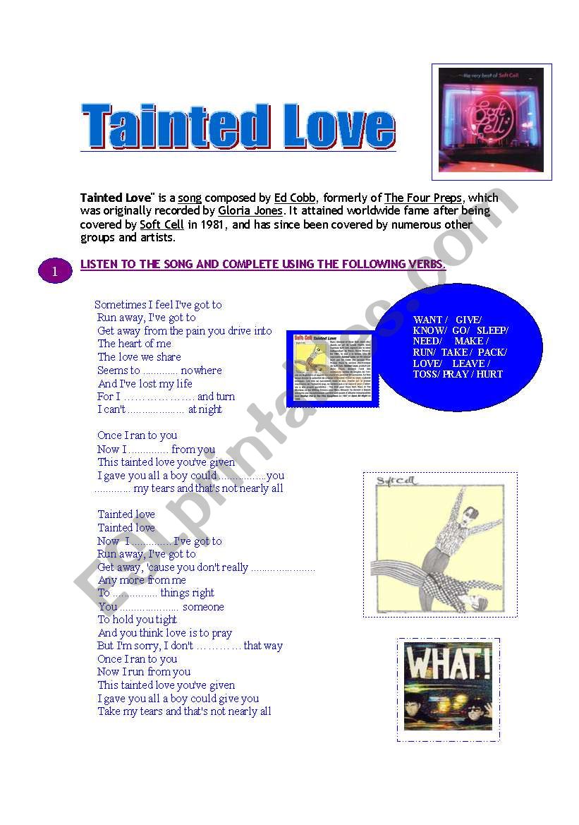 Tainted love  worksheet
