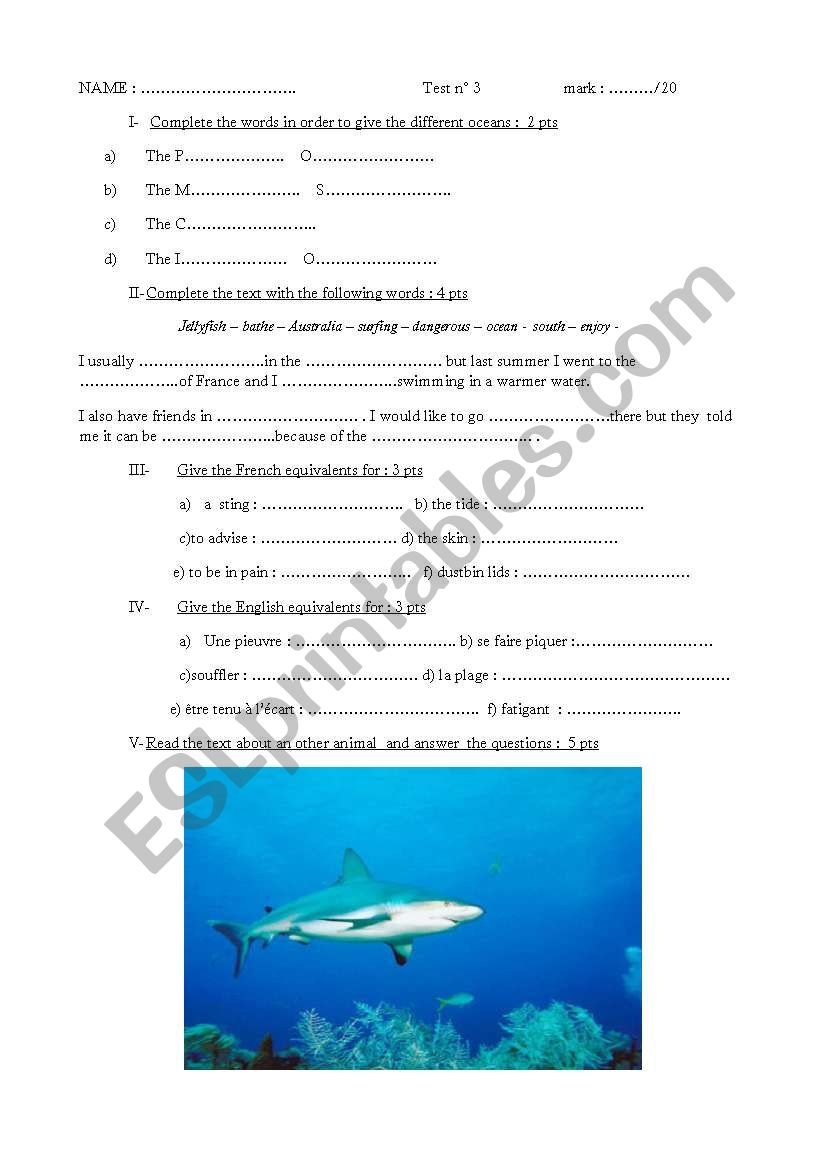 Test worksheet