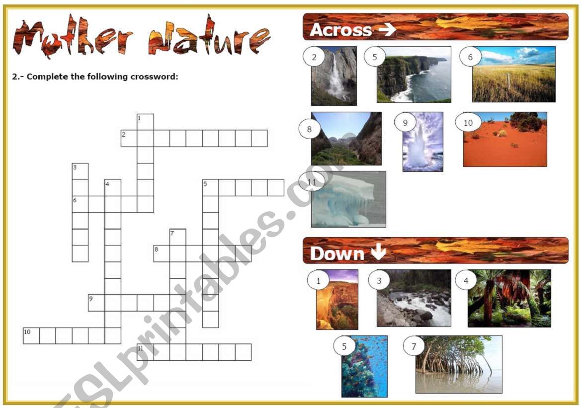 Mother Nature 2/3 worksheet