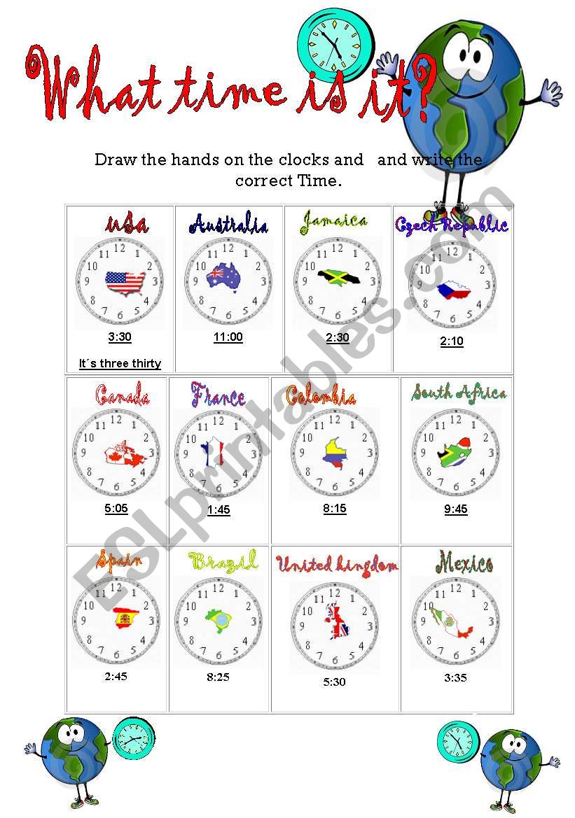 what  time is it? worksheet