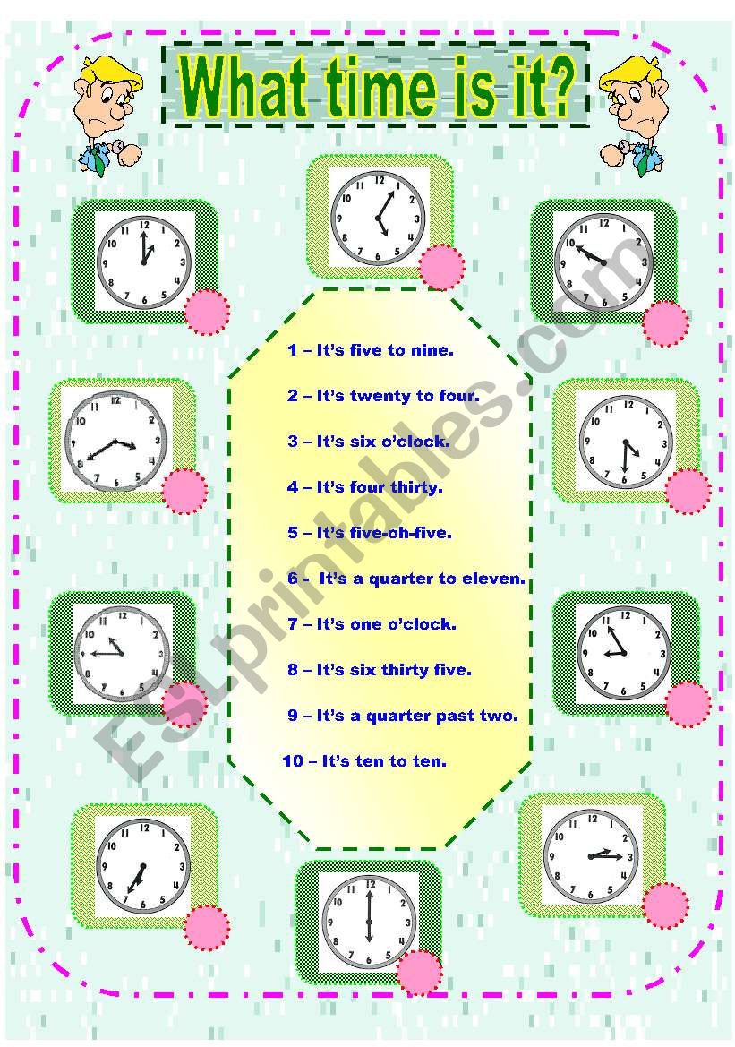 What time is it? worksheet