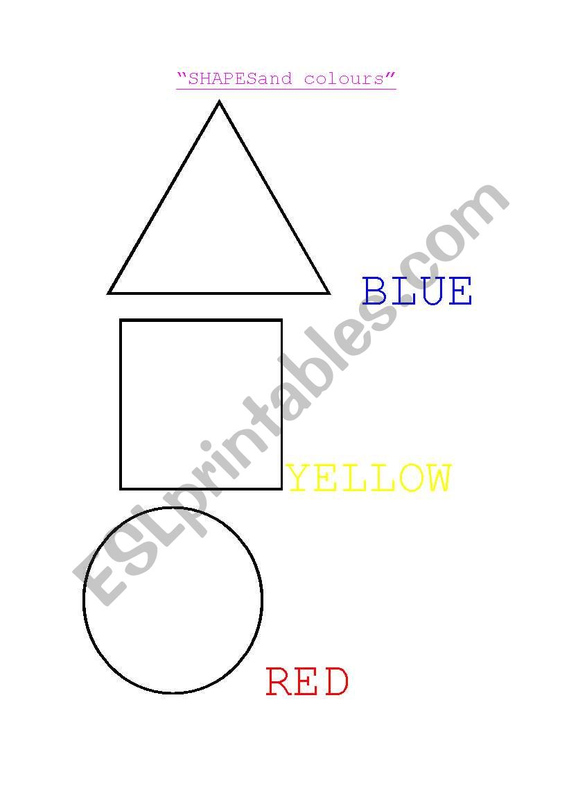 Shapes worksheet