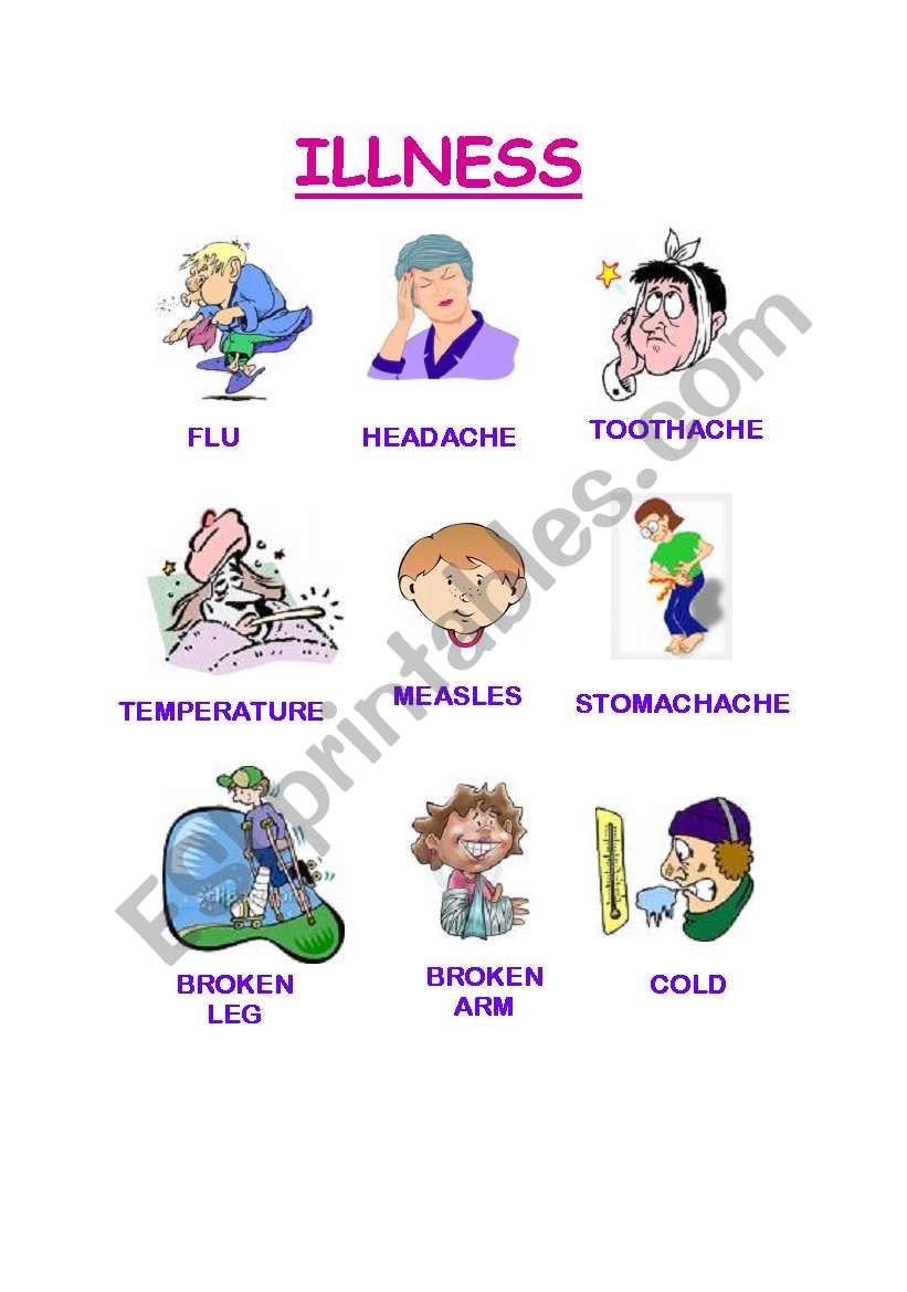 ILLNESS worksheet