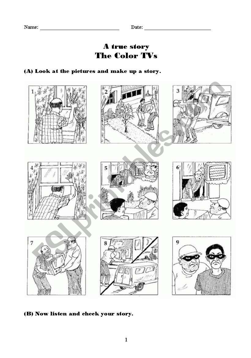 Color TVs (A true story) worksheet