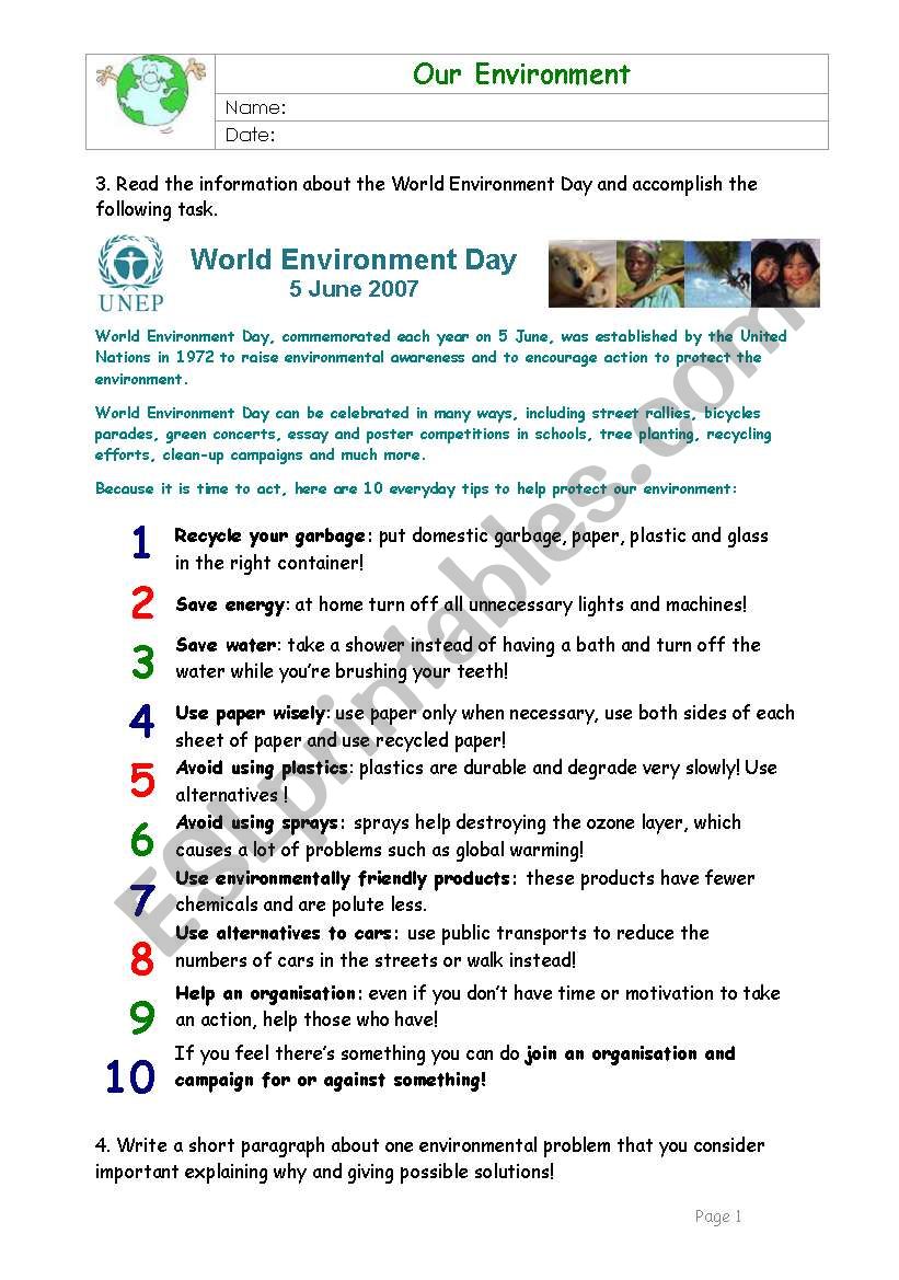 Environemnt - Ten Tips to Help