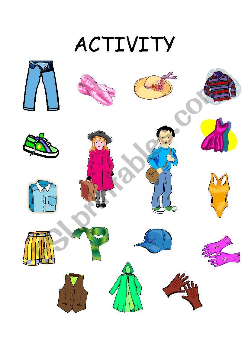 clothes worksheet