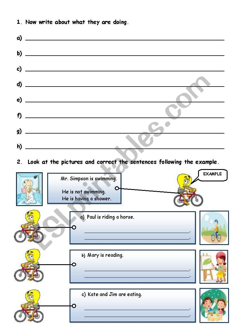 WHAT ARE THEY DOING - PAGE 2 worksheet