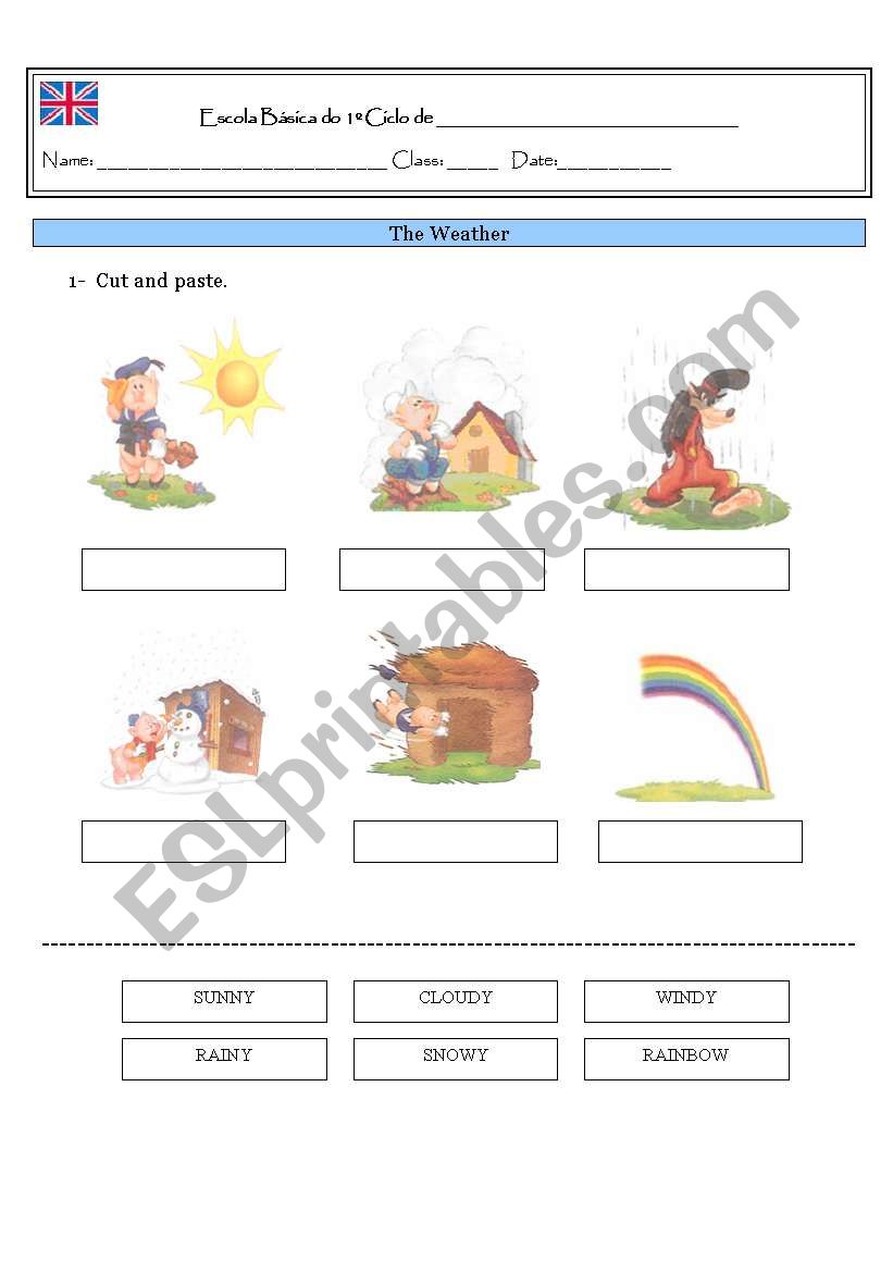 Weather- Disney worksheet