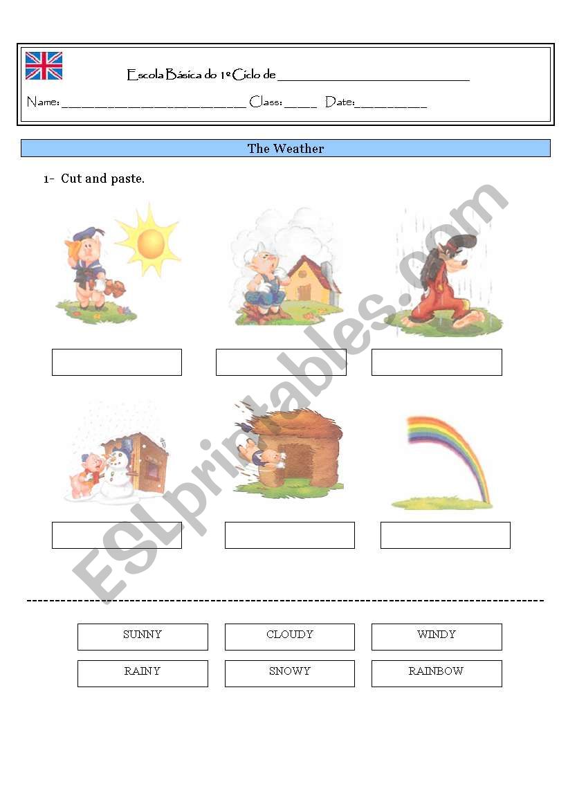 Weather- Disney worksheet