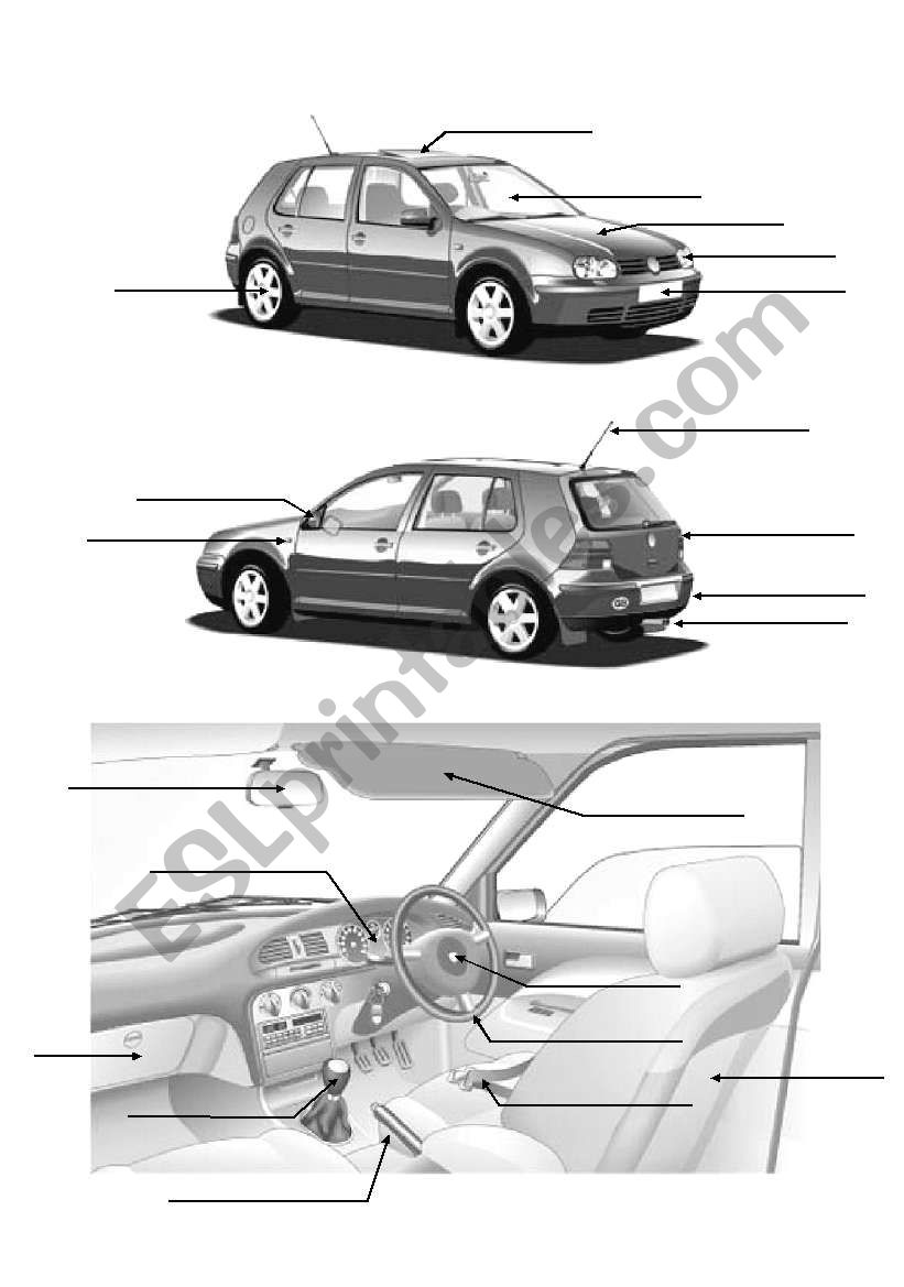 Car parts 1 worksheet