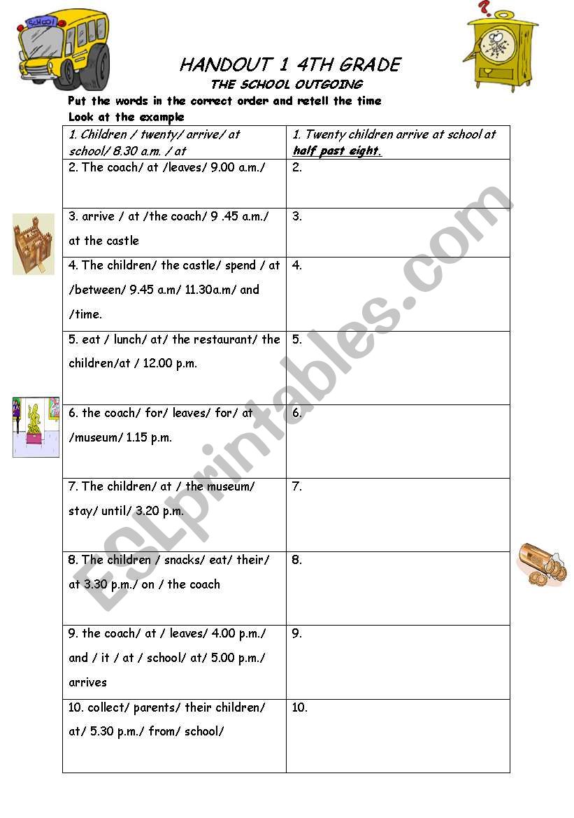 jumbled sentences worksheet