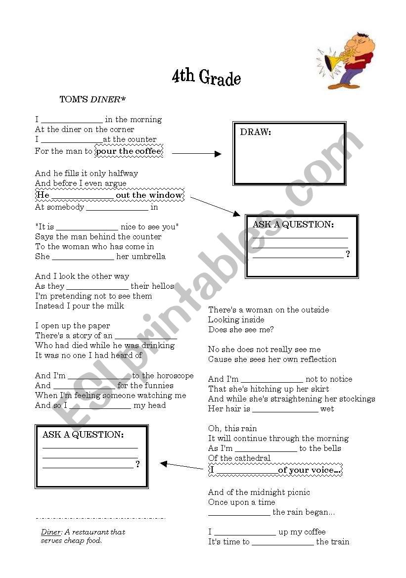 song worksheet worksheet