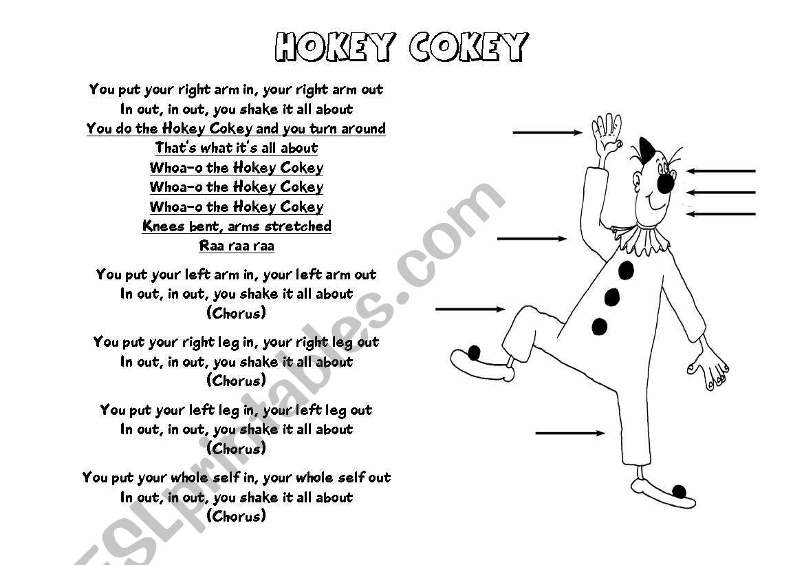 Hokey Cokey worksheet