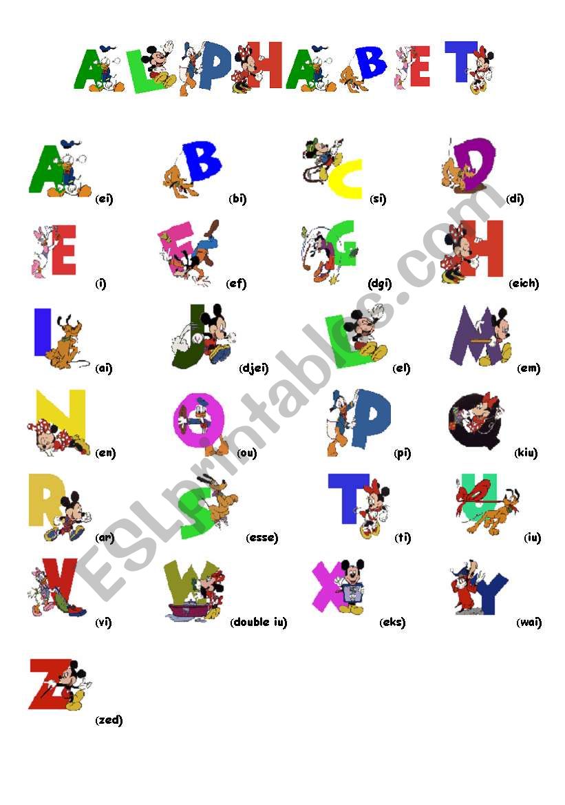 Alphabet worksheet