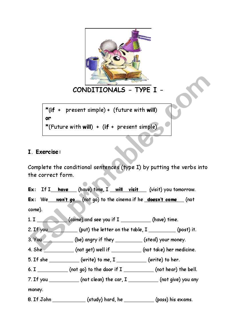 first conditional worksheet