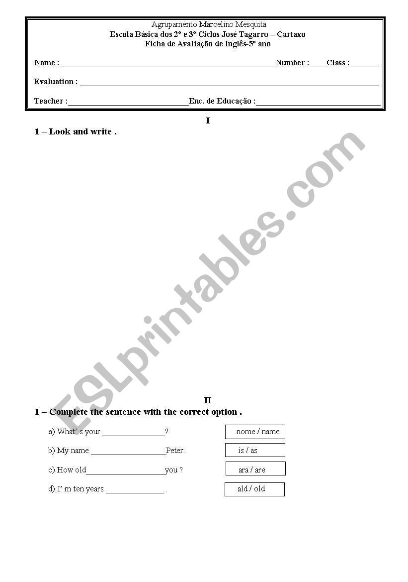 greetings-numbers worksheet