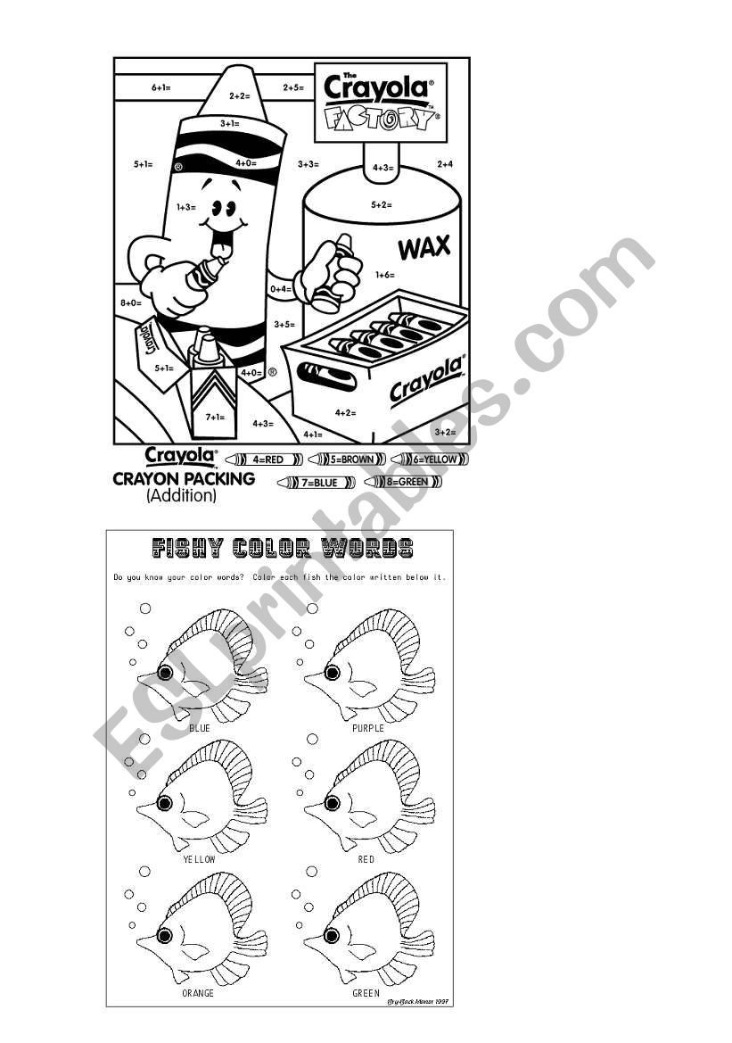 Colors worksheet