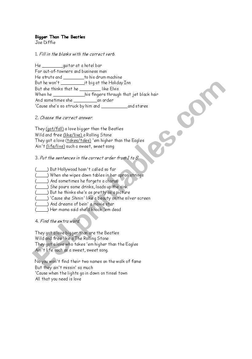 Song - Bigger Than The Beatles