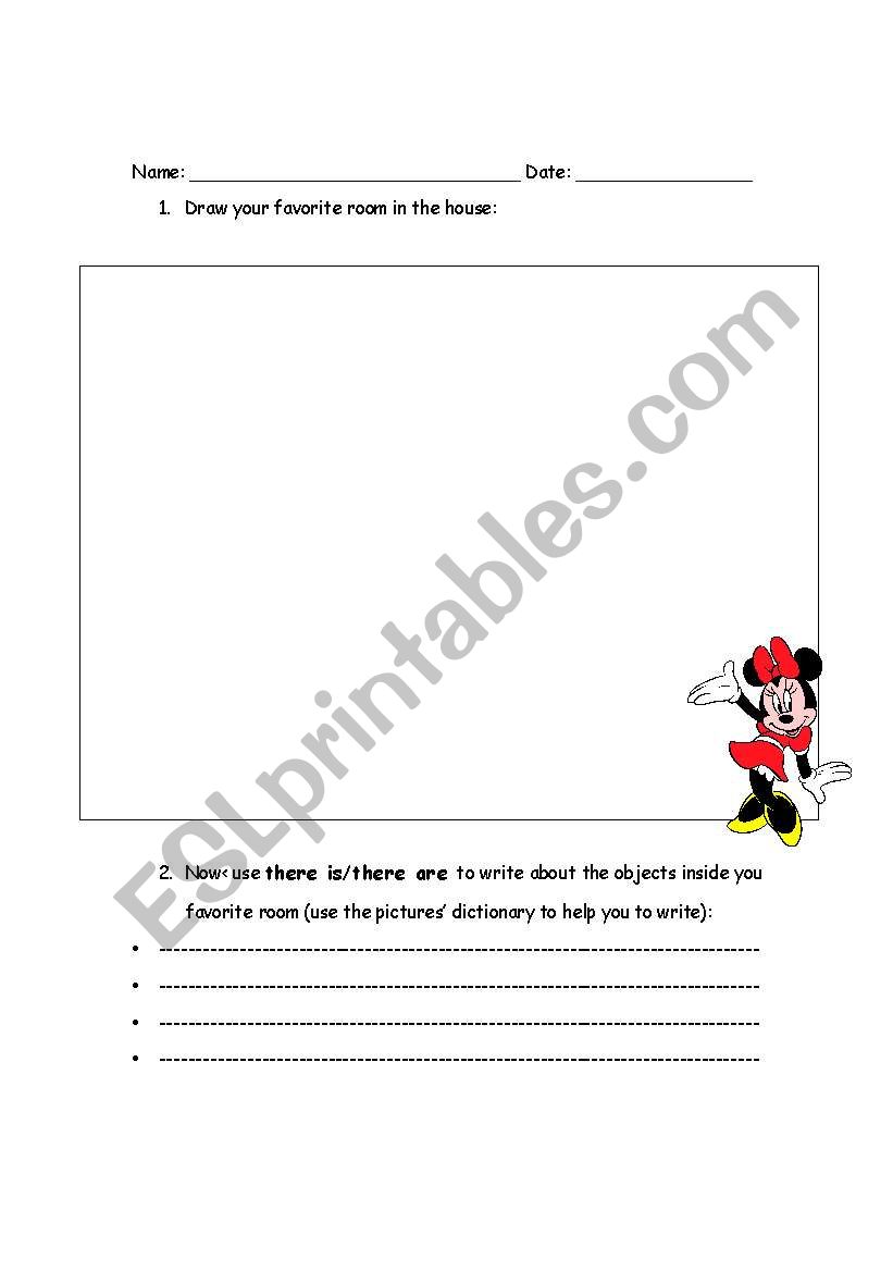 My Favorite Room  worksheet