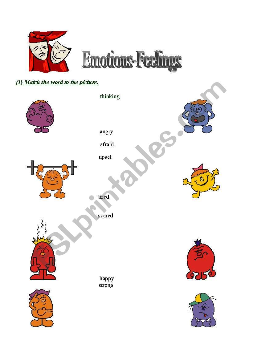 Emotions/Feelings worksheet