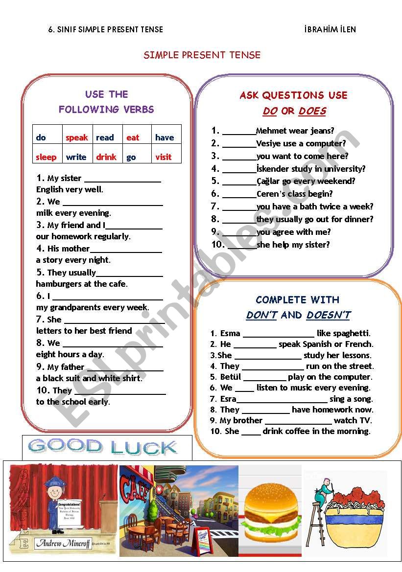 present simple worksheet