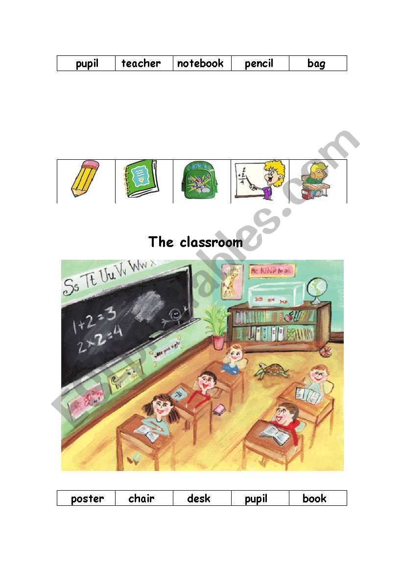 The classroom worksheet