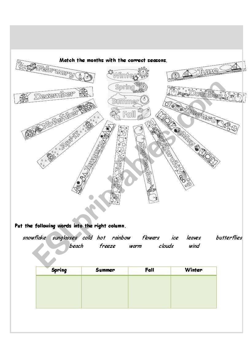 Weather BW worksheet