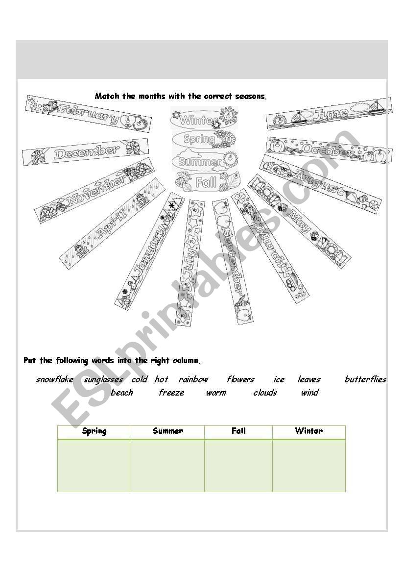 Weather BW worksheet