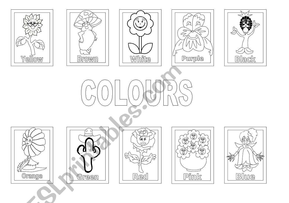 Colours worksheet