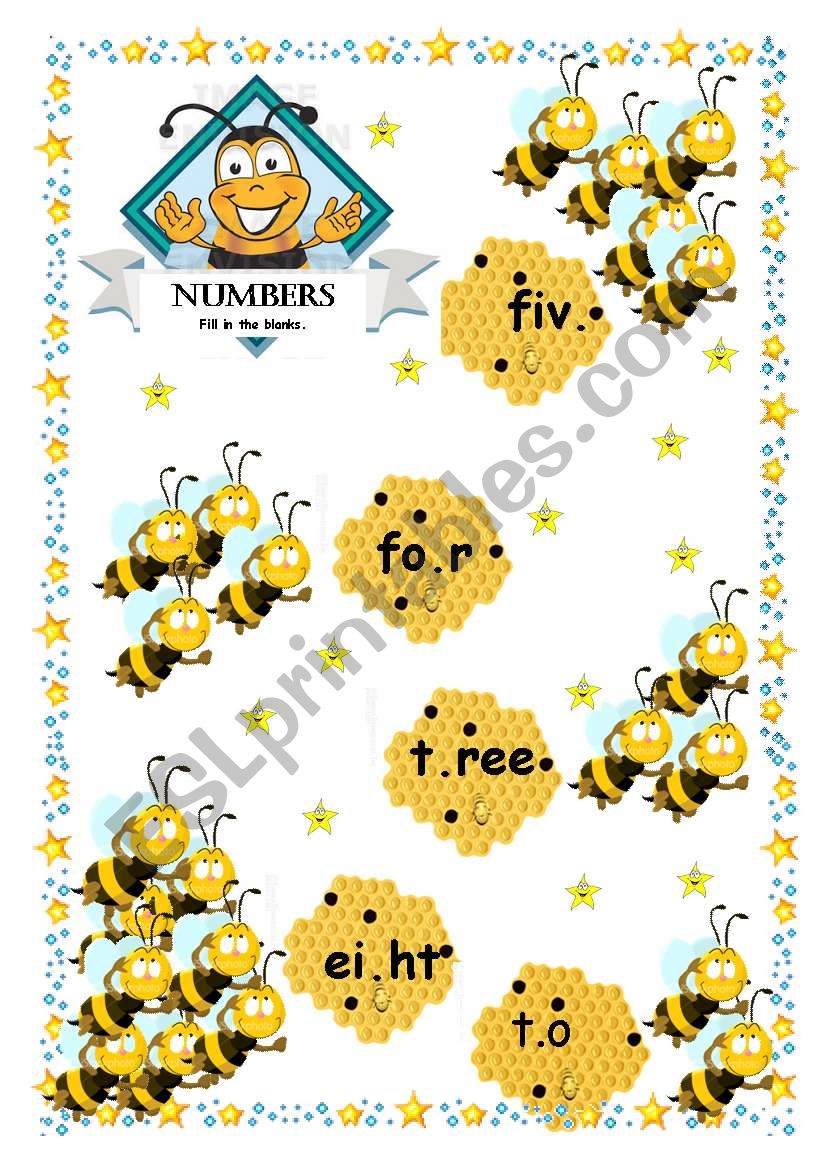 Count the bees worksheet