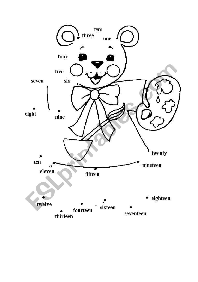 Happy bear. worksheet