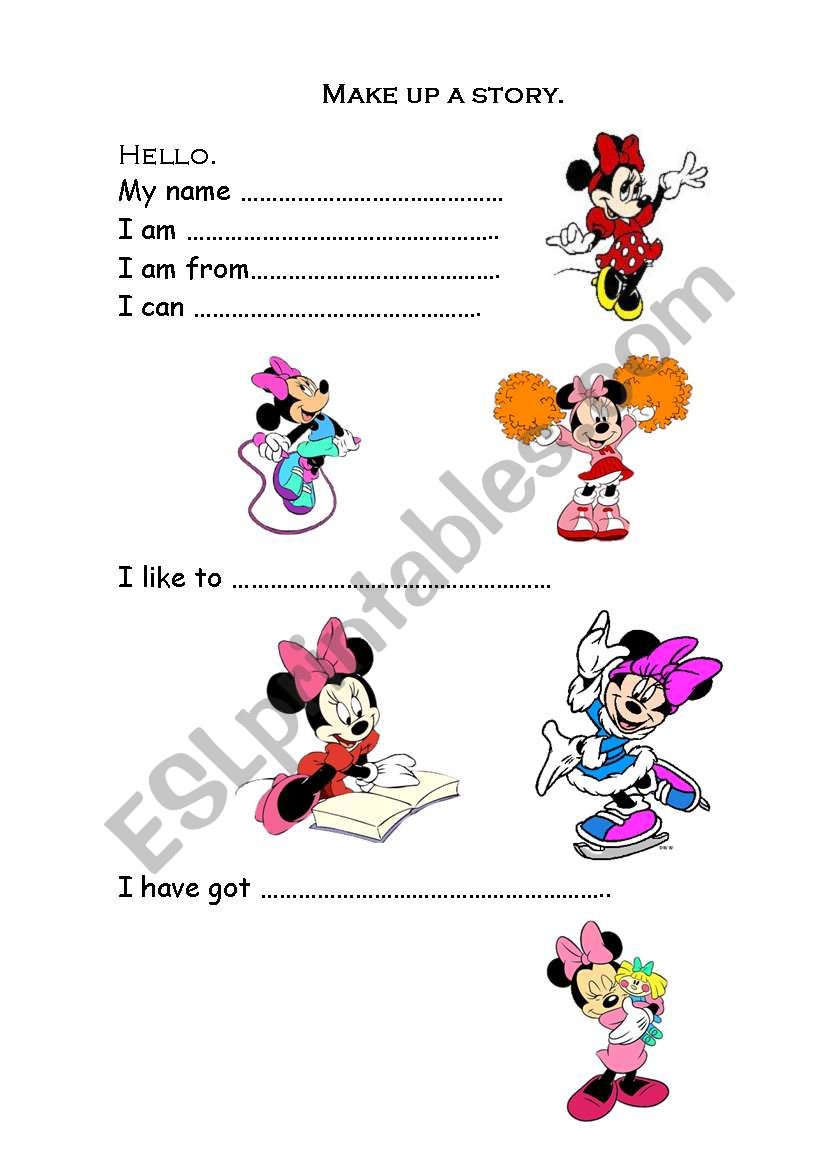 Make up a story about Minnie. 