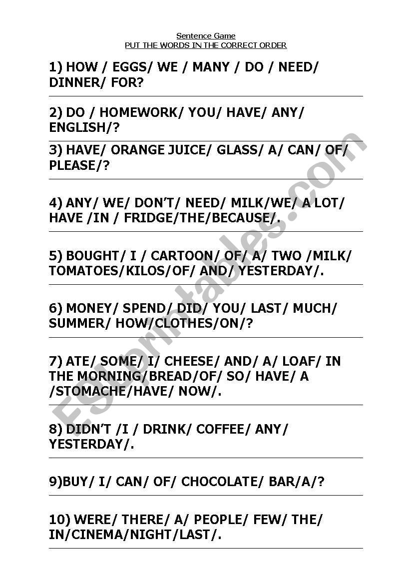 countable & uncountable worksheet