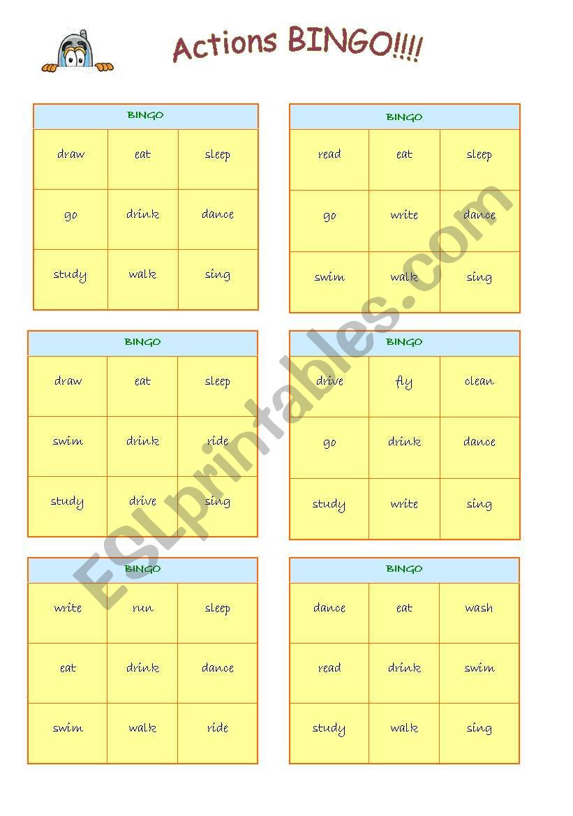 BINGO!!!!!! worksheet