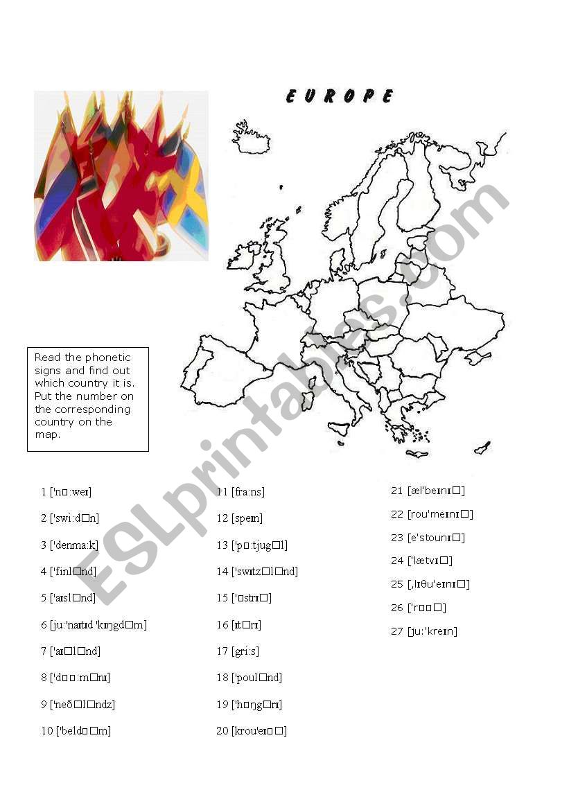 Countries written with phonetic signs