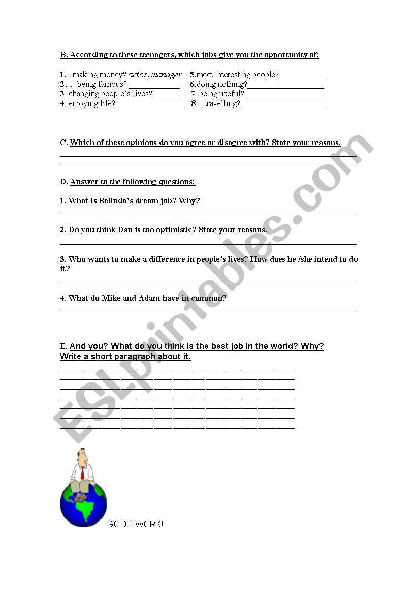 Ideal job essay