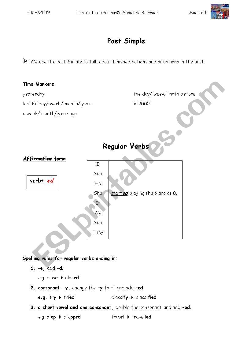 Past Simple worksheet