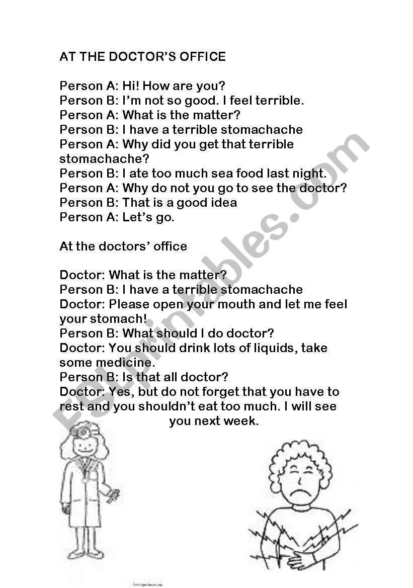 I HAVE A STOMACHACHE worksheet