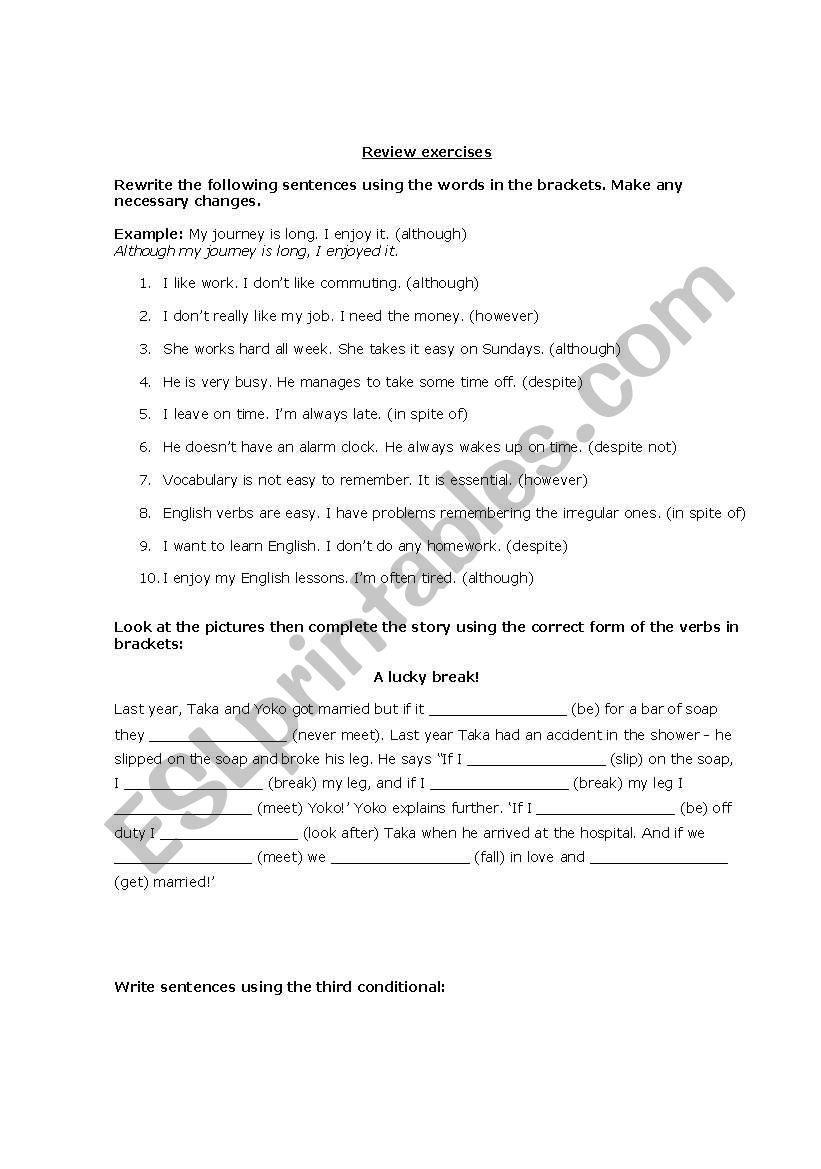 Connectors worksheet