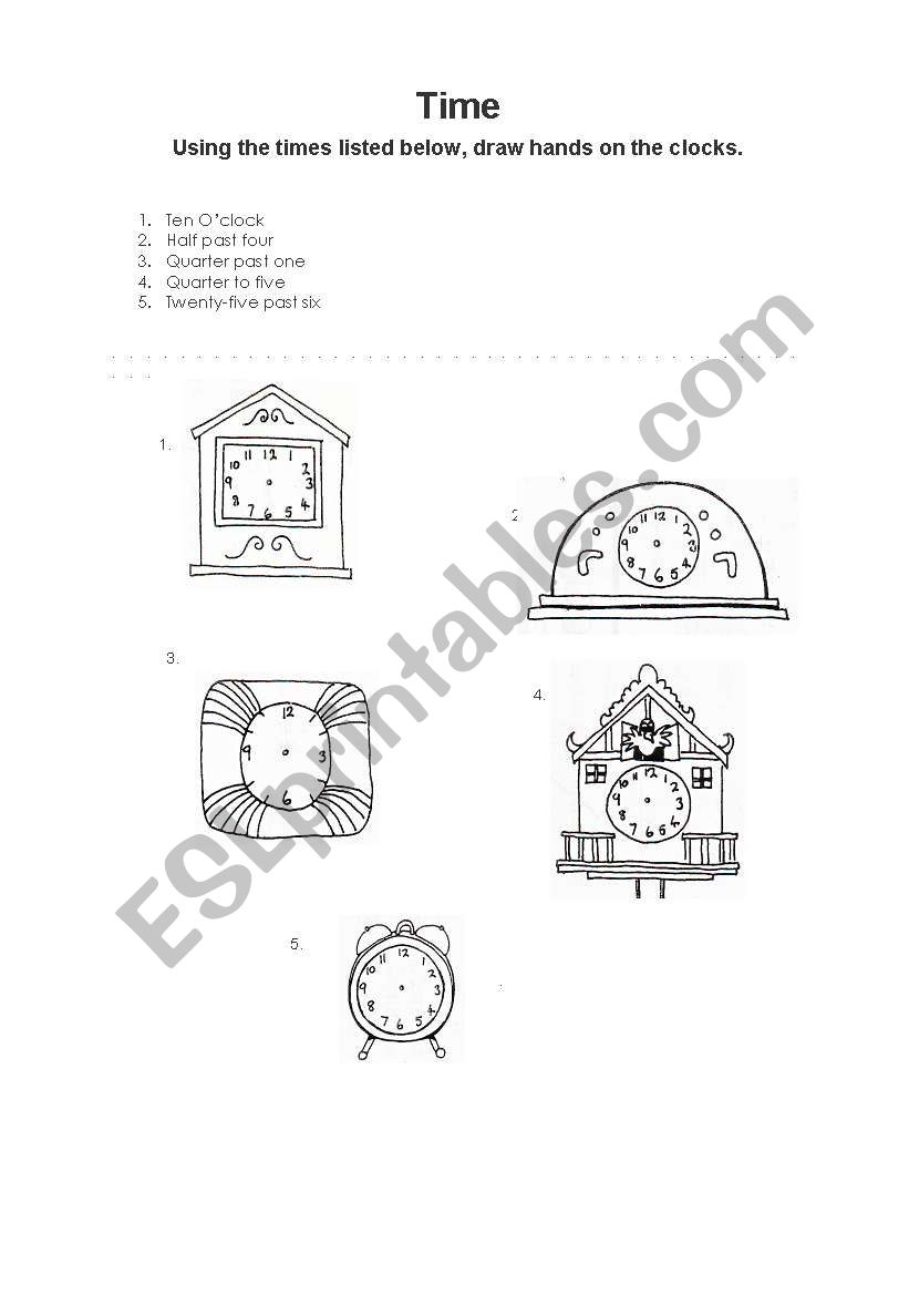 time worksheet